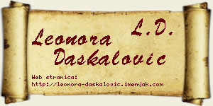 Leonora Daskalović vizit kartica